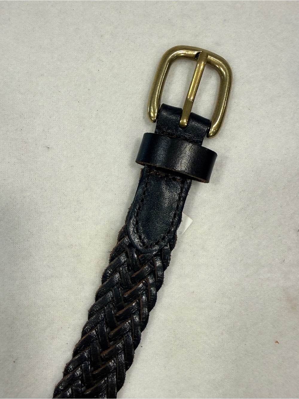 Banana Republic Classic Braided Leather Belt - Black